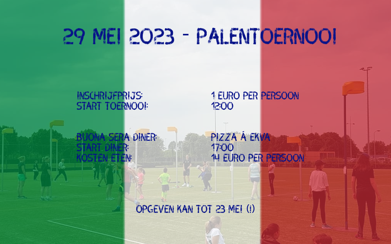 Palentoernooi 2023 - Aanmelding gesloten